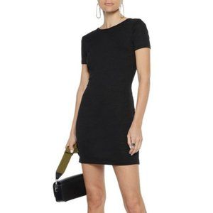 Rag & Bone Casual Ribbed Knit Mini Dress Black